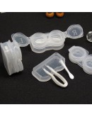 Double Layer Contact Lens Cases with tools (Transparent)