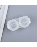 Double Layer Contact Lens Cases with tools (Transparent)