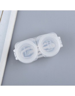 Double Layer Contact Lens Cases with tools (Transparent)